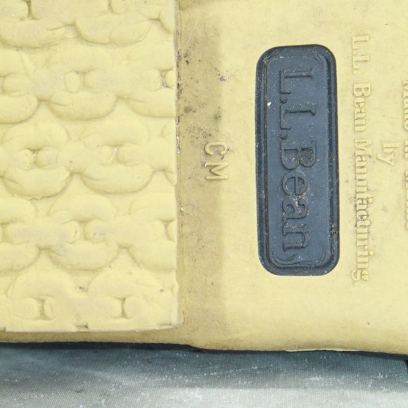 LL Bean Black Leather Unlined Waterproof Ankle Duck Boots Size 7 M - Picture 9 of 10